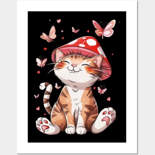 Cat Mushroom Chronicles Whisker Wonderland Posters and Art